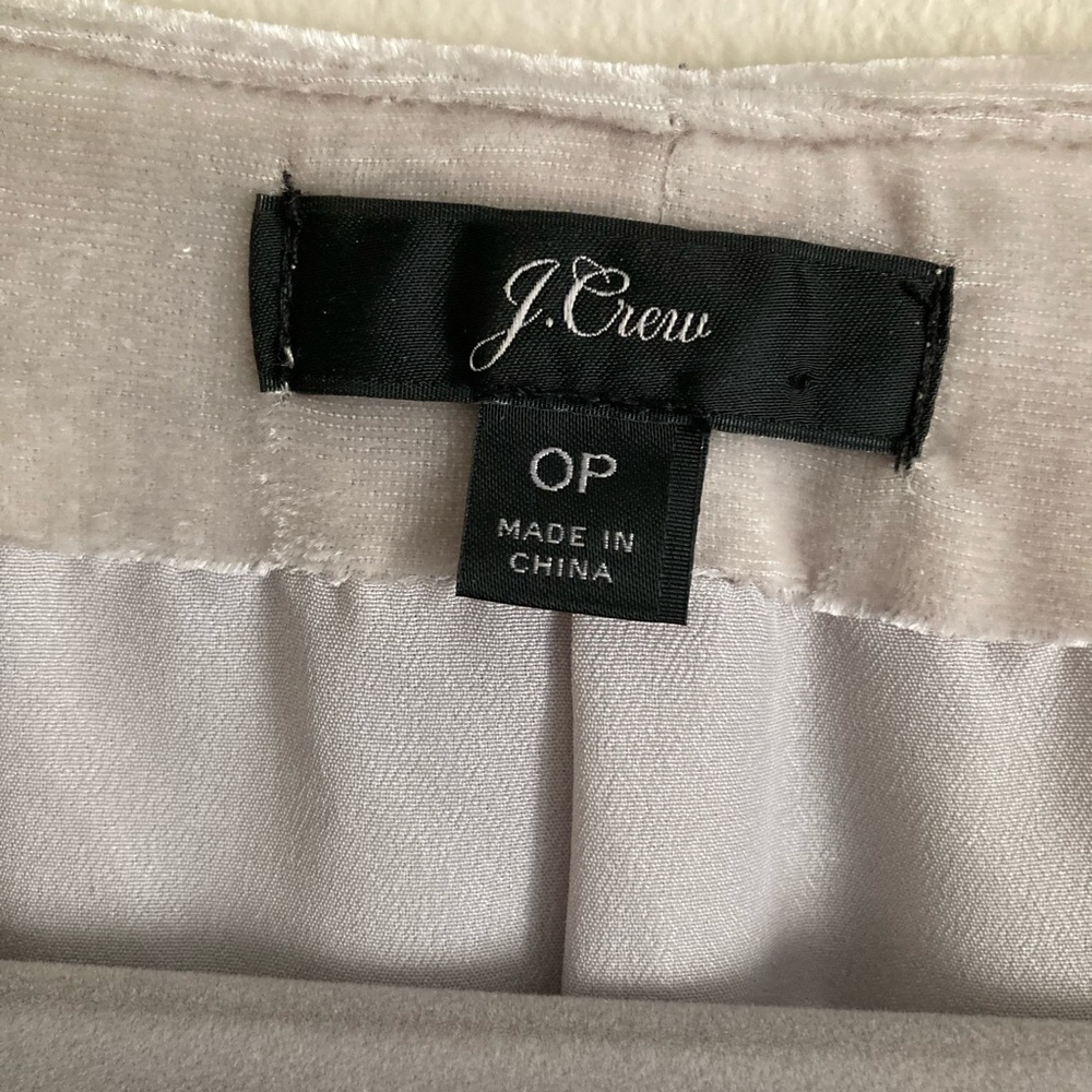 J. Crew Silver Velvet Wrap Mini Dress - Picture 2 of 4